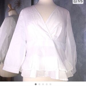 Free Generation Pleated Ruffle Blouse